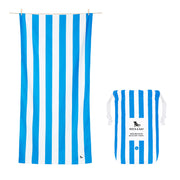Quick Dry Towel Striped Dkblue