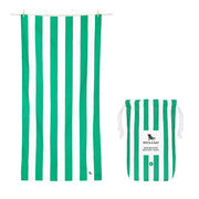 Quick Dry Towel Striped Green