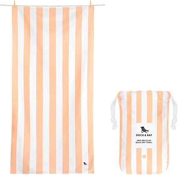 Quick Dry Towel Striped Ltorange