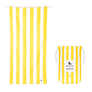 Quick Dry Towel Striped Yellow
